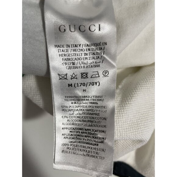 Gucci White Athletic Shorts With Green & Red Stripes Drawstring Waist Embroidere - Picture 9 of 16